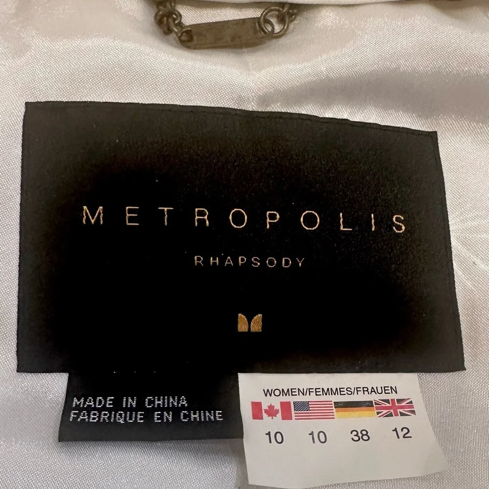 NWT Metropolis Rhapsody Ski Snow Suit Jacket Pants Winter White Size 10 - Picture 16 of 16